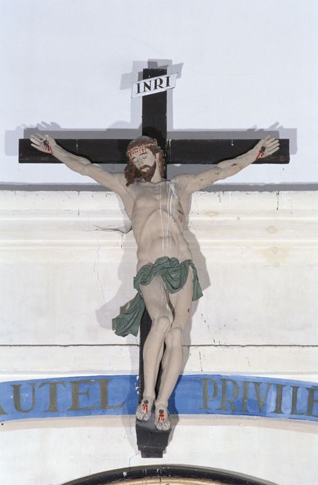 statue : Christ en croix - © Ministère de la Culture (France), Conservation des antiquités et des objets d’art d’Ille-et-Vilaine - Tous droits réservés