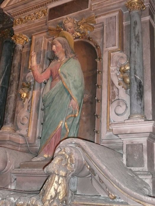 statue du maître-autel : Saint Jacques - © Ministère de la Culture (France), Conservation des antiquités et des objets d’art d’Ille-et-Vilaine - Tous droits réservés