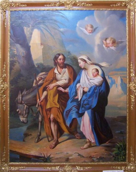 tableau : Fuite en Egypte - © Ministère de la Culture (France), Conservation des antiquités et des objets d'art d'Ille-et-Vilaine, tous droits réservés