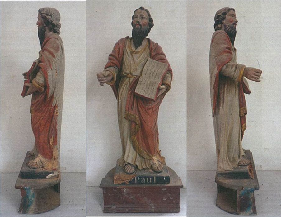 statue : saint Paul, vues diverses