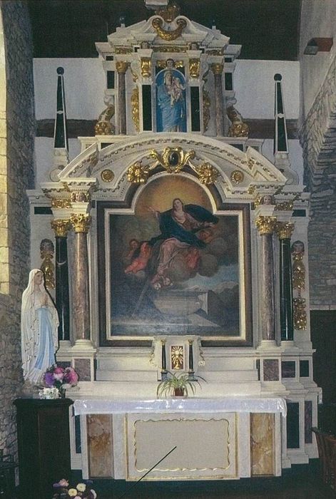 autel, retable, statue : Vierge à l'Enfant, tableau : Assomption (') - © Ministère de la Culture (France), Conservation des antiquités et des objets d'art d'Ille-et-Vilaine, tous droits réservés