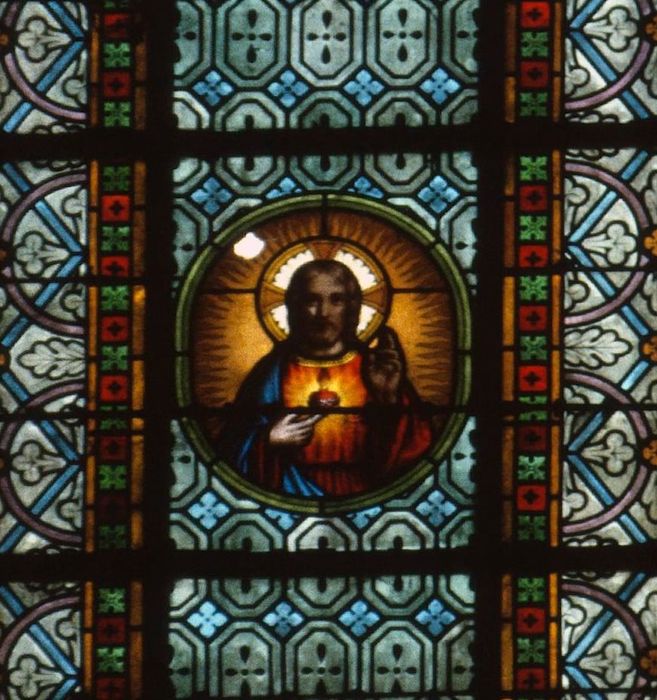 verrière : Sacré-Coeur de Jésus (baie 4), détail