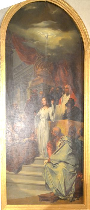 tableau (diptyque) : Christ au milieu des docteurs (le)