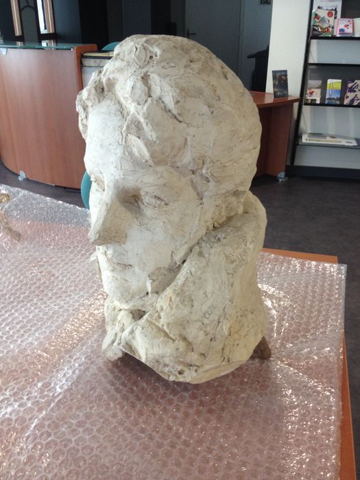 maquette du buste de Chateaubriand - © Ministère de la Culture (France), Conservation des antiquités et des objets d'art d'Ille-et-Vilaine, tous droits réservés