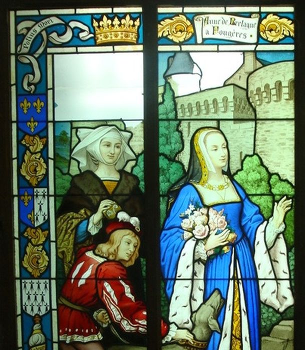 verrière : Anne de Bretagne à Fougères, détail