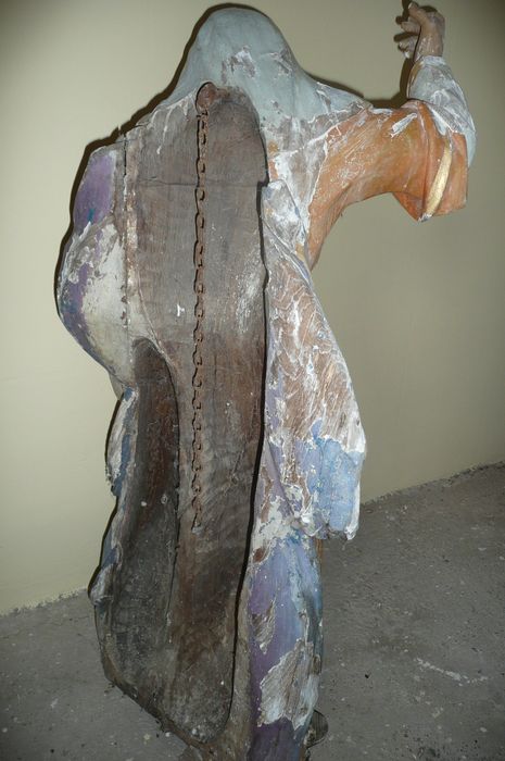groupe sculpté : Sainte Anne et la Vierge, revers, vue générale
