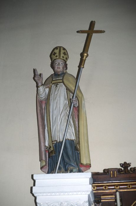 statue : Saint Evêque - © Ministère de la Culture (France), Conservation des antiquités et des objets d’art d’Ille-et-Vilaine - Tous droits réservés