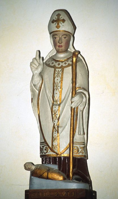 statue : Saint Avit évêque - © Ministère de la Culture (France), Conservation des antiquités et des objets d'art d'Ille-et-Vilaine, tous droits réservés