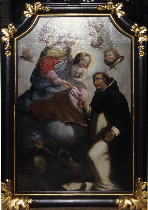 tableau, cadre : Institution du rosaire - © Ministère de la Culture (France), Conservation des antiquités et des objets d'art d'Ille-et-Vilaine, tous droits réservés