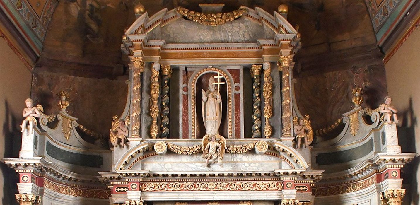 retable du maître-autel, vue partielle