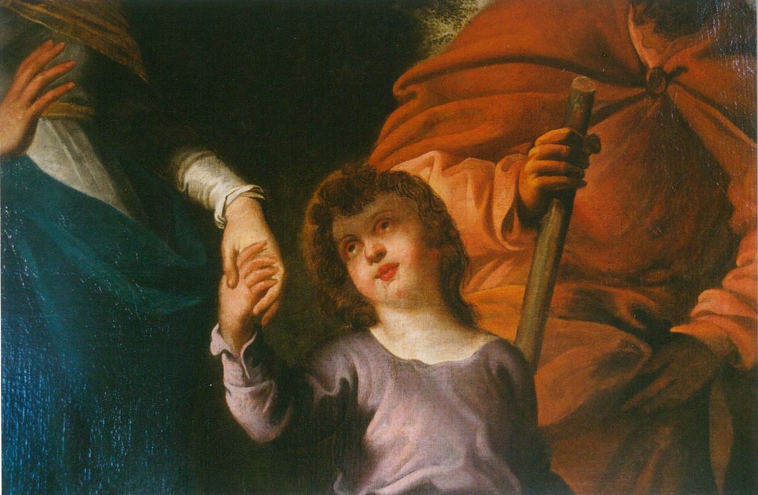 tableau : Fuite en Egypte (la), vue partielle - © Ministère de la Culture (France), Conservation des antiquités et des objets d’art d’Ille-et-Vilaine - Tous droits réservés