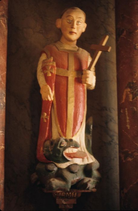 statue : Saint Armel - © Ministère de la Culture (France), Conservation des antiquités et des objets d'art d'Ille-et-Vilaine, tous droits réservés