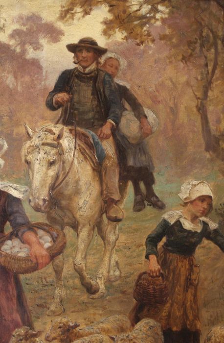 tableau : les Bergères, détail