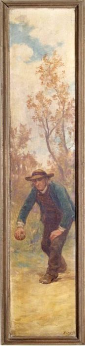 tableau, cadre : le Joueurs de boules