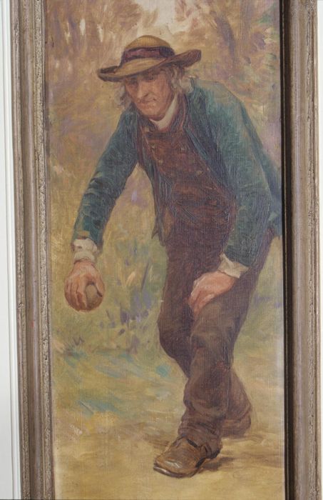 tableau : le Joueurs de boules, vue partielle