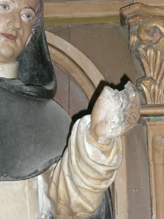 statue :  Saint Dominique, détail