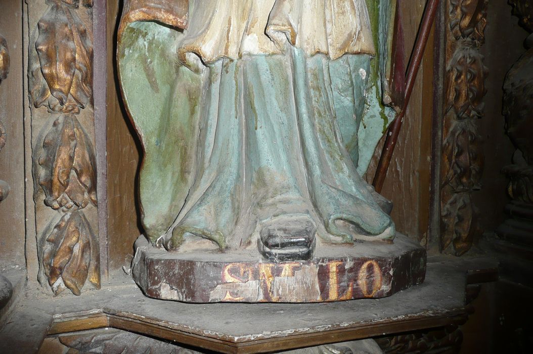 statue : Saint Malô, détail