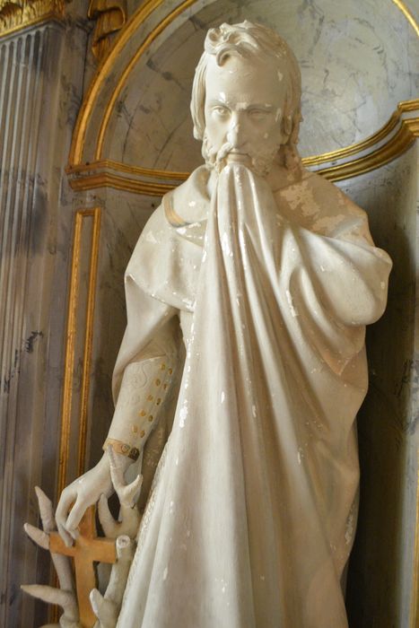 statue : Saint Hubert, vue partielle