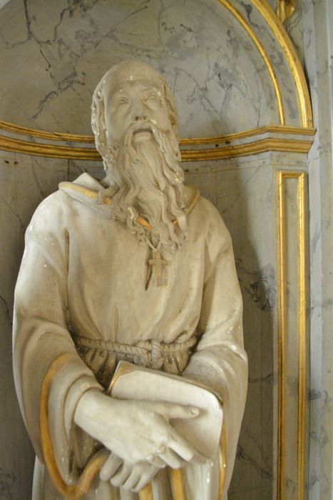 statue : Saint Antoine, vue partielle