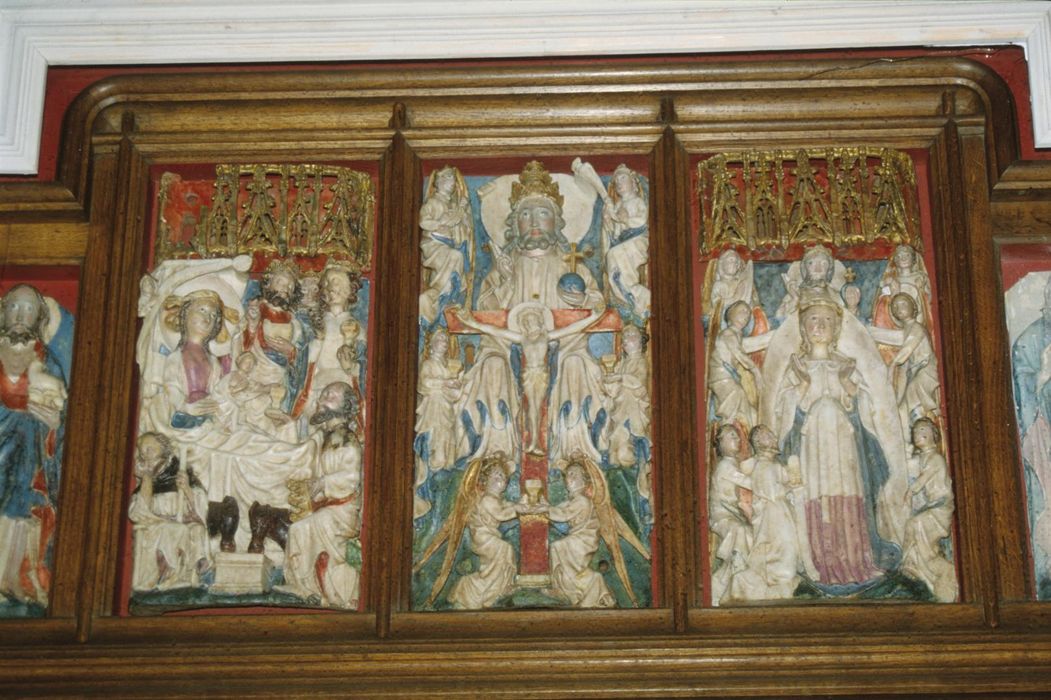 bas-relief de l'autel de la Vierge, vue partielle - © Ministère de la Culture (France), Conservation des antiquités et des objets d'art d'Ille-et-Vilaine, tous droits réservés