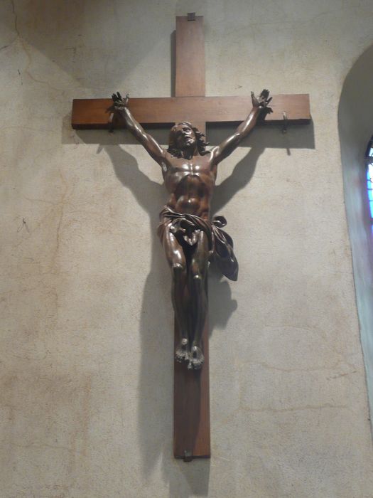 statue : Christ en croix - © Ministère de la Culture (France), Conservation des antiquités et des objets d’art d’Ille-et-Vilaine - Tous droits réservés