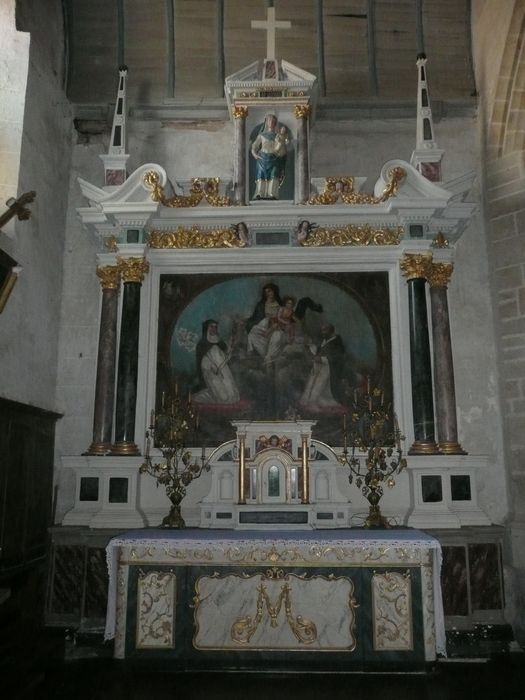 autel, retable du Rosaire : le Rosaire - © Ministère de la Culture (France), Conservation des antiquités et des objets d'art d'Ille-et-Vilaine, tous droits réservés