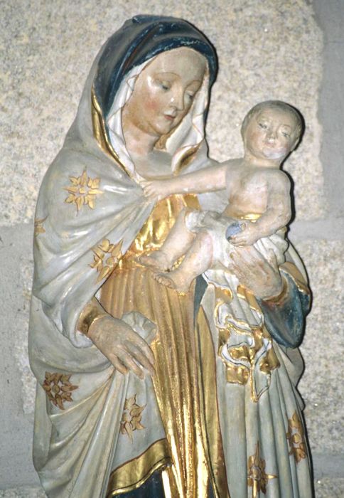 statue : Vierge à l'Enfant, vue partielle