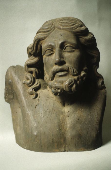 statue (fragment) : Tête de Christ - © Ministère de la Culture (France), Conservation des antiquités et des objets d’art d’Ille-et-Vilaine - Tous droits réservés