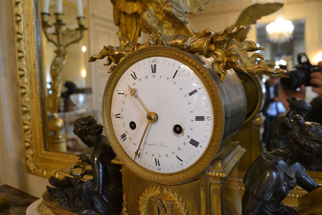 pendule, vue partielle - © Ministère de la Culture (France), Conservation des antiquités et des objets d’art d’Ille-et-Vilaine - Tous droits réservés