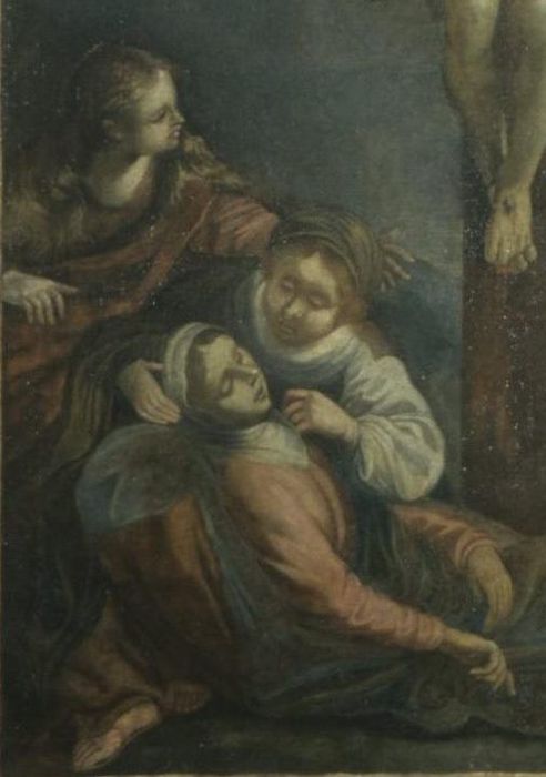 tableau : Crucifixion (la), détail - © Ministère de la Culture (France), Conservation des antiquités et des objets d'art d'Ille-et-Vilaine, tous droits réservés