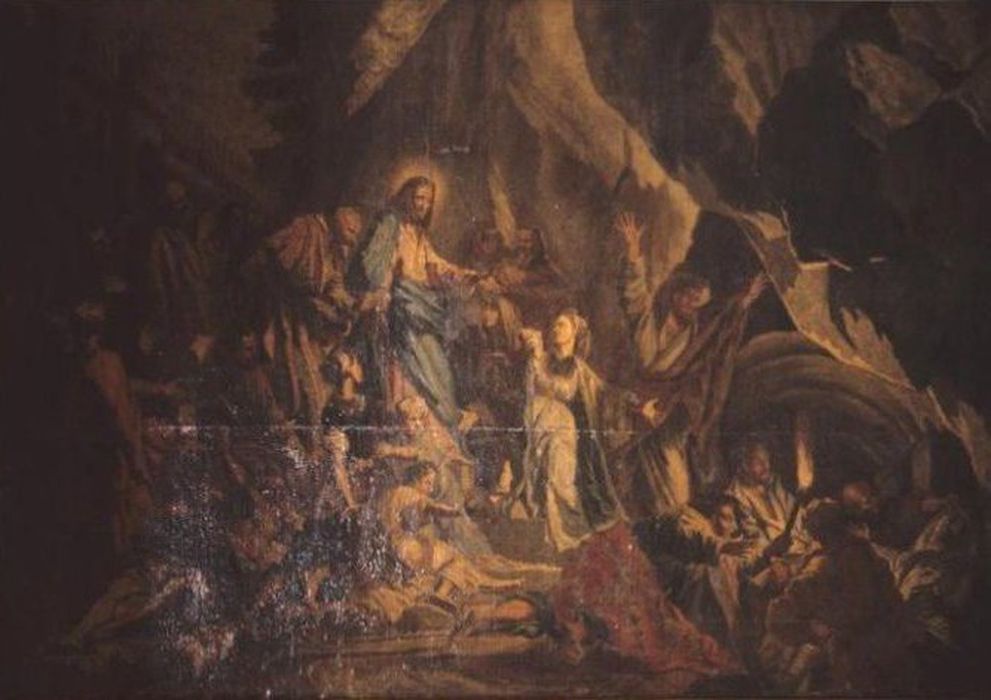 tableau : Résurrection de Lazare (la) - © Ministère de la Culture (France), Conservation des antiquités et des objets d'art d'Ille-et-Vilaine, tous droits réservés