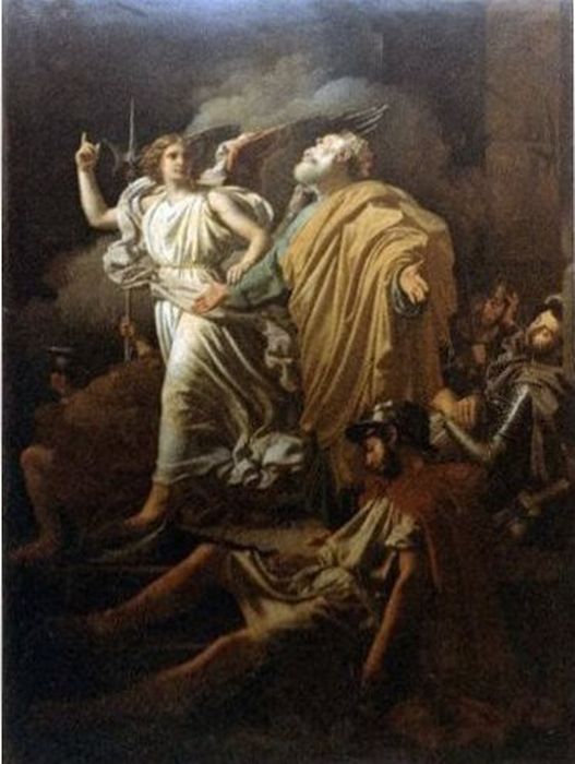 tableau : Saint Pierre délivré de sa prison par un ange