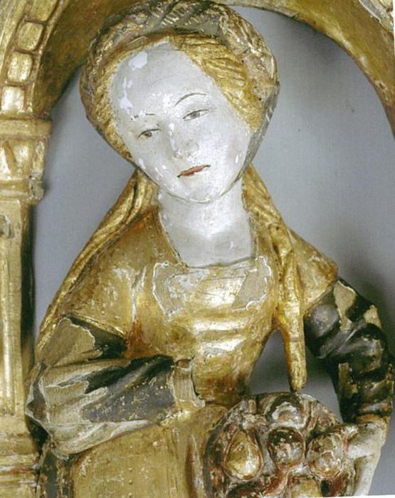 statuette : Porteuse d'offrande, vue partielle