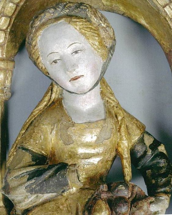 statuette : Porteuse d'offrande, vue partielle