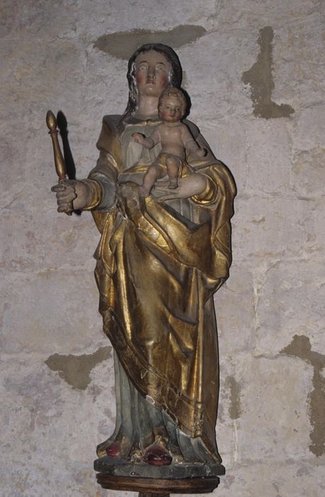 statue dite Notre-Dame-de-Paimpont : Vierge à l'Enfant - © Ministère de la Culture (France), Conservation des antiquités et des objets d’art d’Ille-et-Vilaine - Tous droits réservés