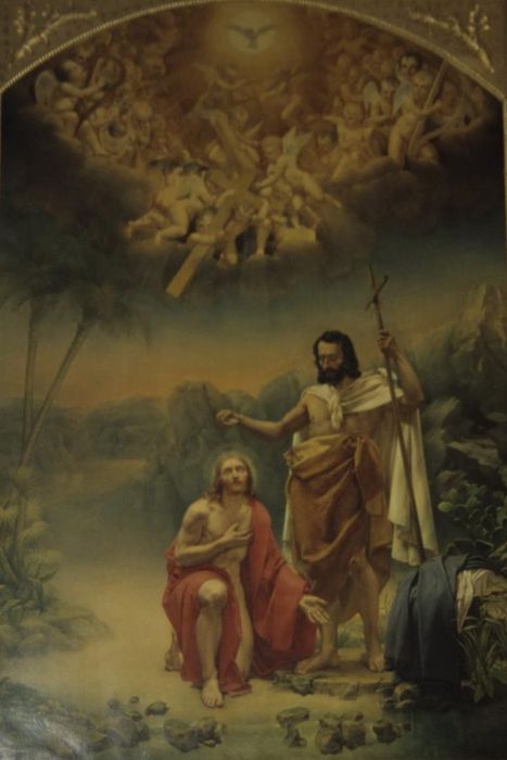tableau : Baptême du Christ (le) - © Ministère de la Culture (France), Conservation des antiquités et des objets d’art d’Ille-et-Vilaine - Tous droits réservés
