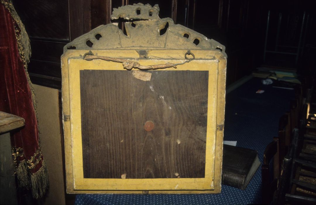 Tableau-reliquaire : Abbesse sainte Françoise Frémiot, revers, vue générale