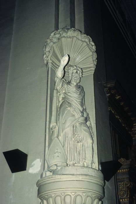 statue : Saint Augustin - © Ministère de la Culture (France), Conservation des antiquités et des objets d'art d'Ille-et-Vilaine, tous droits réservés