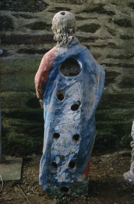 statue : Saint Jacques, revers, vue générale
