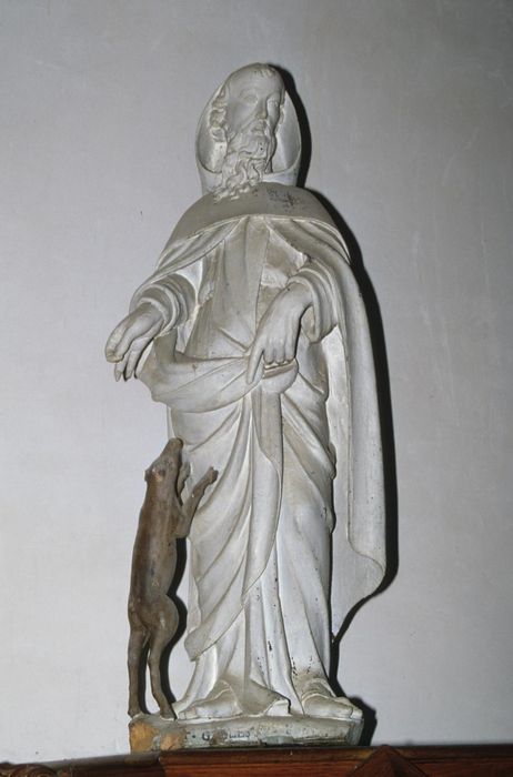 statue : Ermite (saint Gilles ?) - © Ministère de la Culture (France), Conservation des antiquités et des objets d’art d’Ille-et-Vilaine - Tous droits réservés