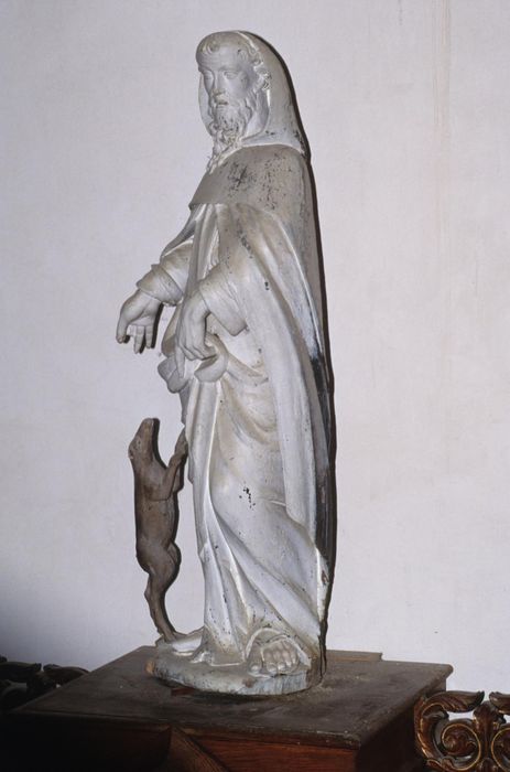 statue : Ermite (saint Gilles ?) - © Ministère de la Culture (France), Conservation des antiquités et des objets d’art d’Ille-et-Vilaine - Tous droits réservés