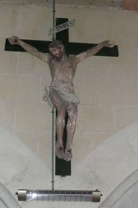 statue : Christ en croix - © Ministère de la Culture (France), Conservation des antiquités et des objets d’art d’Ille-et-Vilaine - Tous droits réservés