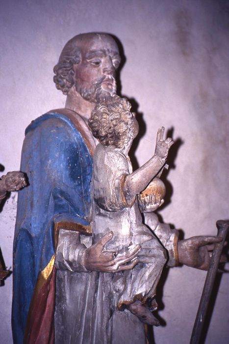 statue du maître-autel : Saint Christophe, vue partielle