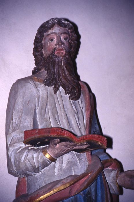 statue du maître-autel : Saint Jacques, vue partielle