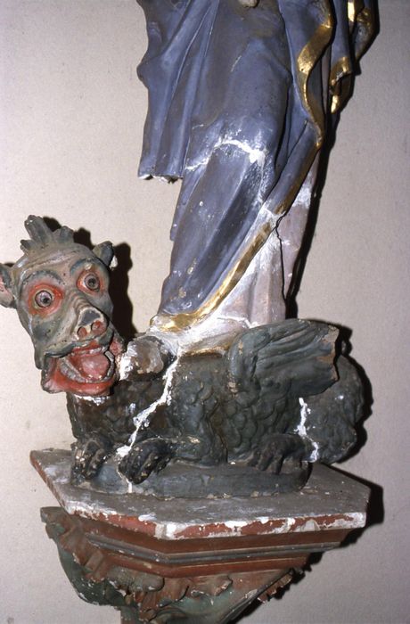 statue : sainte Marguerite, détail du dragon