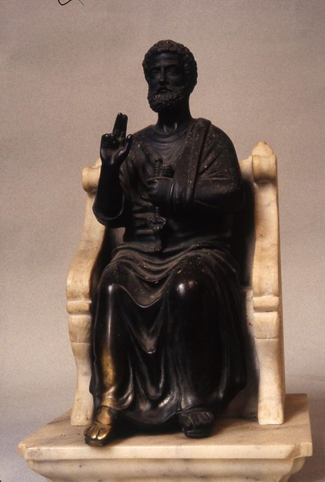 statue (figurine) : Saint Pierre - © Ministère de la Culture (France), Conservation des antiquités et des objets d'art d'Ille-et-Vilaine, tous droits réservés