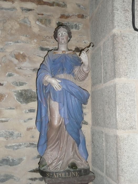 statue : Sainte Apolline - © Ministère de la Culture (France), Conservation des antiquités et des objets d'art d'Ille-et-Vilaine, tous droits réservés