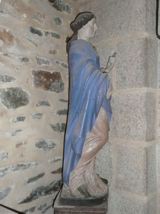 statue : Sainte Apolline, profil droit, vue générale