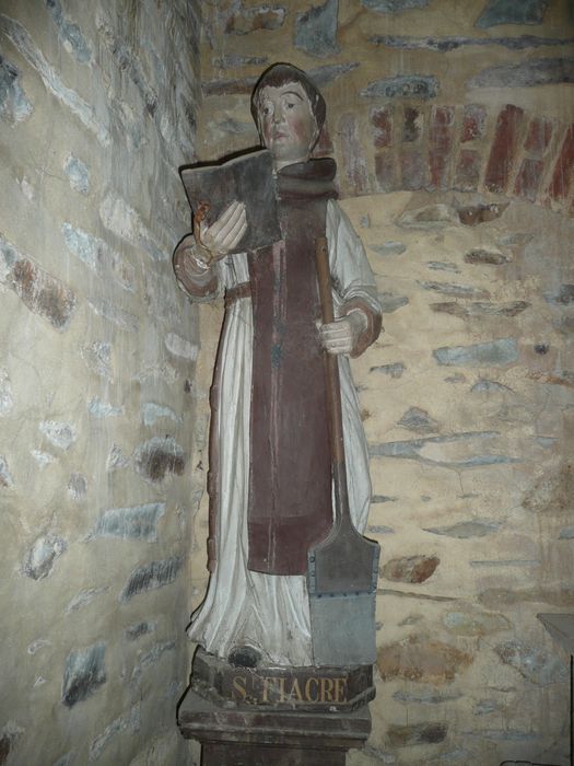 statue : Saint Fiacre - © Ministère de la Culture (France), Conservation des antiquités et des objets d’art d’Ille-et-Vilaine - Tous droits réservés