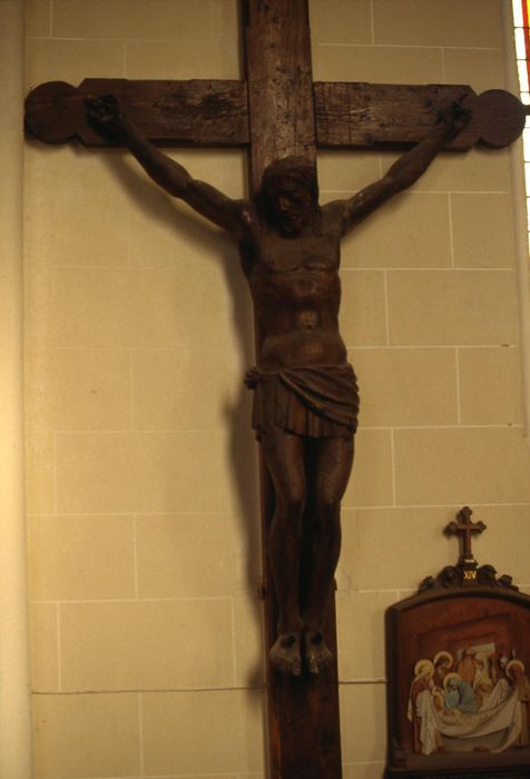 statue : Christ en croix - © Ministère de la Culture (France), Conservation des antiquités et des objets d’art d’Ille-et-Vilaine - Tous droits réservés